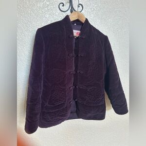 Elegant Dark Purple Teddy Jacket